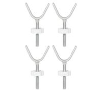EasyByMall 4-Pack Gate Rail Adapters for Baby and Pet Gates - Y-Shape Design, ABS Construction, Compatible with Wood/Metal/Stone Surfaces