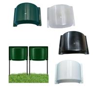 EasyByMall 4 Pack Sprinkler Head Guards, PP Irrigation Protectors with Stake for Splash Prevention & Water Conservation, UV Resistant Covers for Garden Lawn