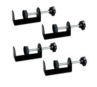 EasyByMall 4 Sets Adjustable Patio Furniture Clips for Sectional Couch Sofa Wicker Chair Cushion Fasteners, Carbon Steel & Aluminum Alloy Clamps up to 3 Inches