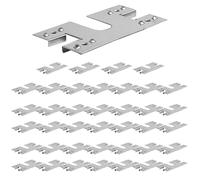EasyByMall 50/100 PCS Photovoltaic Grounding Clip Washer, 304 Stainless Steel Solar Panel Earthing Sheet for Aluminum Alloy Rails, Carports