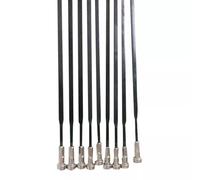 EasyByMall 5Pc Bike Spoke Pillar Flat Straight Pull Steel for 261/263/265/272/275/277/282/290mm Wheels, High-Strength Rust-Resistant Replacement Parts for and Tricycle, Black