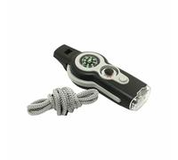 EasyByMall 7-in-1 Survival Compass with LED Light, Whistle, Thermometer, Magnifier & Signal Mirror, Waterproof Emergency Tool for Camping Hiking