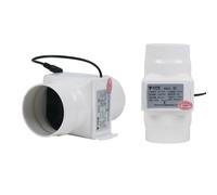 EasyByMall 75/100mm Inline Duct Exhaust Fan 12V 6W Low-Noise PVC Ventilation Blower For Kitchen Bathroom Greenhouse Air Quality Improvement