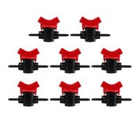 EasyByMall 8Pcs Garden Hose Irrigation Water Valve Set, 4/7mm & 8/11mm Drip Connector with Sealing Rings for Garden and Industrial Watering