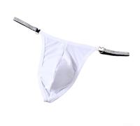 EasyByMall 90% Polyester Men's Thong High Elastic Waistband | Low rise , high elasticity, breathable mesh, U-shaped pouch, solid color options
