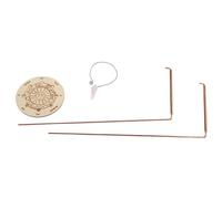 EasyByMall 99.9% Copper Dowsing Rods and Crystal Pendulum Kit with Plate for Divination, Water Finding, and Energy Therapy