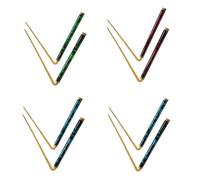EasyByMall 99.9% Pure Copper Dowsing Rods, Retractable Brass Water Finding Probes for Treasure Hunting and Locating Underground Sources, Pack of 2