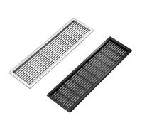 EasyByMall ABS Vent Grill 220x59mm, Round Soffit Ventilation Cover for Kitchen Bedroom Bathroom Office Exhaust Air Circulation
