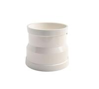 EasyByMall ABS Ventilation Pipe Reducer Adapter, Thickened Transition Fitting for Duct Connections, 100to75/125to110/150to110 mm