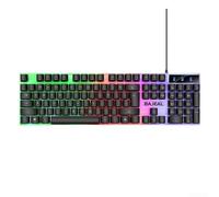 EasyByMall Aesthetic RGB Lighting Mechanism in a High Performance Mechanical Gaming Keyboard Design (Black)