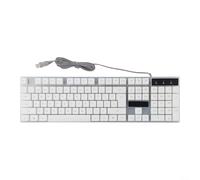 EasyByMall Aesthetic RGB Lighting Mechanism in a High Performance Mechanical Gaming Keyboard Design (White)