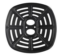 EasyByMall Air Fryer Replacement Plate Tray 21.5x21.5cm Black Non-Stick Basket Insert Compatible with 21.5 cm Square Models Easy to Clean and Install