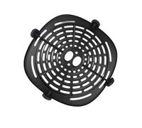 EasyByMall Air Fryer Replacement Tray 18x18cm with 4 Corner Protectors, Non-Stick Basket Plate Liner for Easy Cleaning and Installation, Black