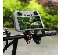 EasyByMall Aluminium Alloy Bracket Holder for DJI RC 2, Hero 12/11, Insta360 - CNC Bike Handlebar Mount Adapter for Remote Controller & Action Camera