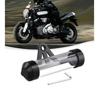 EasyByMall Aluminium Motorcycle Tax Disc Holder Cylindrical Tube Frame Mount with Secure Seal and Screwdriver for Rolled Documents - Black