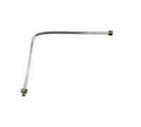 EasyByMall Aluminum Air Compressor Exhaust Tube, 530mm Replacement Air Pipe with G3/8" Thread, Silver Tone Parts for Industrial Machinery