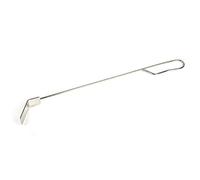 EasyByMall Ash Removal Tool, Stainless Steel Ash Rake, for Kamado Joe Classic, 18-Inch Grill Cleaner with Hook, Metal Handle for Charcoal Grills