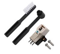 EasyByMall AT3600L Phono Cartridge Replacement Stylus with Cleaning Brush, Easy Installation for Turntables and Record Players, Secure Connections, White/Black