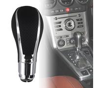 EasyByMall Automatic Gear Shift Knob for Vauxhall Opel Astra J Meriva B Insignia, Black PU Leather & ABS Manual Shifter Replacement