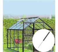 EasyByMall Automatic Greenhouse Opener, Solar-Powered Temperature Control Vent Cylinder, Metal Garden Tool for Auto Opening/Closing, Black Silver