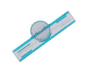 EasyByMall Aviation Plotter with Rotating Azimuth Scale and Slide Rule for Flight Planning, Navigation & Student Training - mm Plastic Pilot Tool