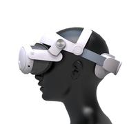 EasyByMall Battery Head Strap for Meta 3/3S with DualBoost Charging, Extended Playtime, Comfort Fit, Quick Adjust Dial, White