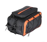 EasyByMall Bicycle Rack Organizer with Shoulder Strap Large Capacity, Weatherproof Design Ideal for Cyclists on The Move (Orange)