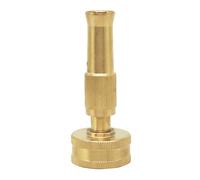 EasyByMall Brass Adjustable Water Spray Nozzle for Garden Irrigation and Car Wash, High-Pressure Direct Flow Connector with Compact Design