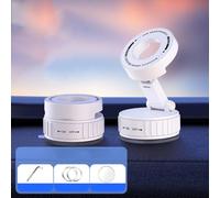EasyByMall Car Magnetic Phone Holder Adjustable Angle Stand with Robust Suction Base and Anti Slip Features (White)