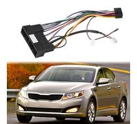EasyByMall Car Radio Power Wiring Harness for Android Head Unit - ABS Black Cable Compatible with Hyundai Santa Fe, Sonata, ix35 and Kia K2-K5, Ceed, Cerato, Sorento, Soul, Sportage