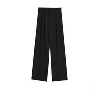 EasyByMall Casual Loose Fit Womens Suit Pants with Stretchy High Waist for All Day Comfort (M Black)