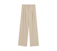 EasyByMall Casual Loose Fit Womens Suit Pants with Stretchy High Waist for All Day Comfort (XL Apricot)