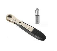 EasyByMall Chrome Vanadium Steel Ratchet Wrench 1/4 Drive High Torque | Quick socket change, 1/4 inch drive, reversible switch, compact size, for ideal for tight spaces