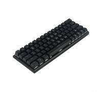 EasyByMall Compact 61 Keys Gaming Mechanical Keyboard RGB Backlit, Detachable Cable, Hot Swappable Red Switches (K101D-63Key)