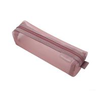 EasyByMall Compact Nylon Mesh Case Perfectly Designed to Hold Pens, Rulers, and More in One Place (Pink)