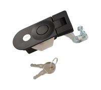 EasyByMall Compression Push Lock Latch with 2 Keys, Zinc Alloy Flush Mount Camper Trailer Tool Box Security Lock, Black
