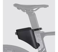 EasyByMall Cycling Under Seat Pouch Saddle Bag, Bicycle Saddle Wrap Waterproof, Seatpost Bag Wedge Pouch Rear Seat Hard Shell Cycling Accessories Storage Bag Pouch for Outdoor Road Bike, 16x14cm