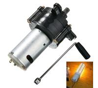 EasyByMall DC 6V-24V Hand Crank Hydraulic Generator, Stainless Steel Wind Turbine Motor with Planetary Gear, Quiet Power Supply for Lighting and Education