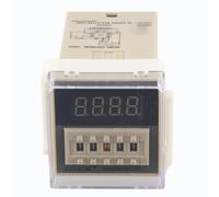 EasyByMall Digital Time Delay Relay DH48S-2ZH, 0.01S-99H99M Adjustable Timer, SPDT+SPDT 220VAC 10A with LCD Display and Transparent Cover