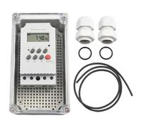 EasyByMall Digital Timer Switch 230VAC 30A with IP65 Waterproof Case, 99 Cycles/Day Programmable ON OFF Controller for Street Lights and Heating