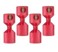 EasyByMall Dual-Hole Flange Alignment Pins with Built-in Level - 4 Pcs Aluminum