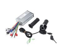 EasyByMall E-Bike Brushless Motor Controller Kit with LCD Display Throttle Handlebar, 36V/48V/64V/72V 500W 30A, Aluminium Alloy Case for Electric Conversion