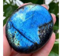 EasyByMall Feldspar Light Palm Stone for Meditation and Feng Shui Decor, Natural Healing Crystal for Witchcraft Rituals, Polished Pocket Stone for Positive Energy