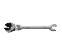EasyByMall Flexible Ratcheting Wrench 8-27mm Chrome Vanadium Steel Open End Spanner for Car Repair Automotive Maintenance Household DIY Tools Kit Silver(12mm)