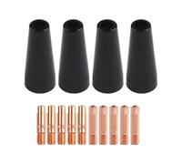 EasyByMall Flux Core Gasless Nozzle Tip Kit for MIG Welding, Copper Contact Tips 0.9mm/1.0mm, Compatible with 14AK MB14 15AK MB15 Torches