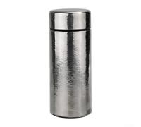 EasyByMall for MINI Pure Titanium Double-Wall Insulated Travel Mug with Tea Separation, Portable 200Ml Natural Finish, Ideal for Camping, Hiking, Work, and Travel(Silver with Tea Strainer)