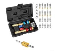 EasyByMall For R1234yf To R134a AC Valve Core Removal Tool, 26Pcs High Low Pressure Valve Core Removal Tool For Car Air Conditioning Evacuation Charging