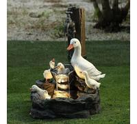 EasyByMall Garden Ornaments Outdoor Squirrel Duck Light Solar Garden Decoration LED Lawn Lamp Waterproof Yard Garden Creative Solar Lamps (Duck)