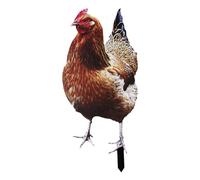 EasyByMall Garden Poultry for SCULPTURE, Garden Chicken Mental Statue, Insert Hen for SCULPTURE Ornament For Outdoor Decoration, Farmhouse Decoration(15.20x0.30x33.00cm)