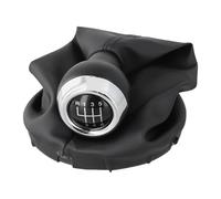 EasyByMall Gear Shift Knob with Cover for Mini Cooper R56 2006-2012, ABS Leather Manual Transmission Shifter Handle Replacement Black
